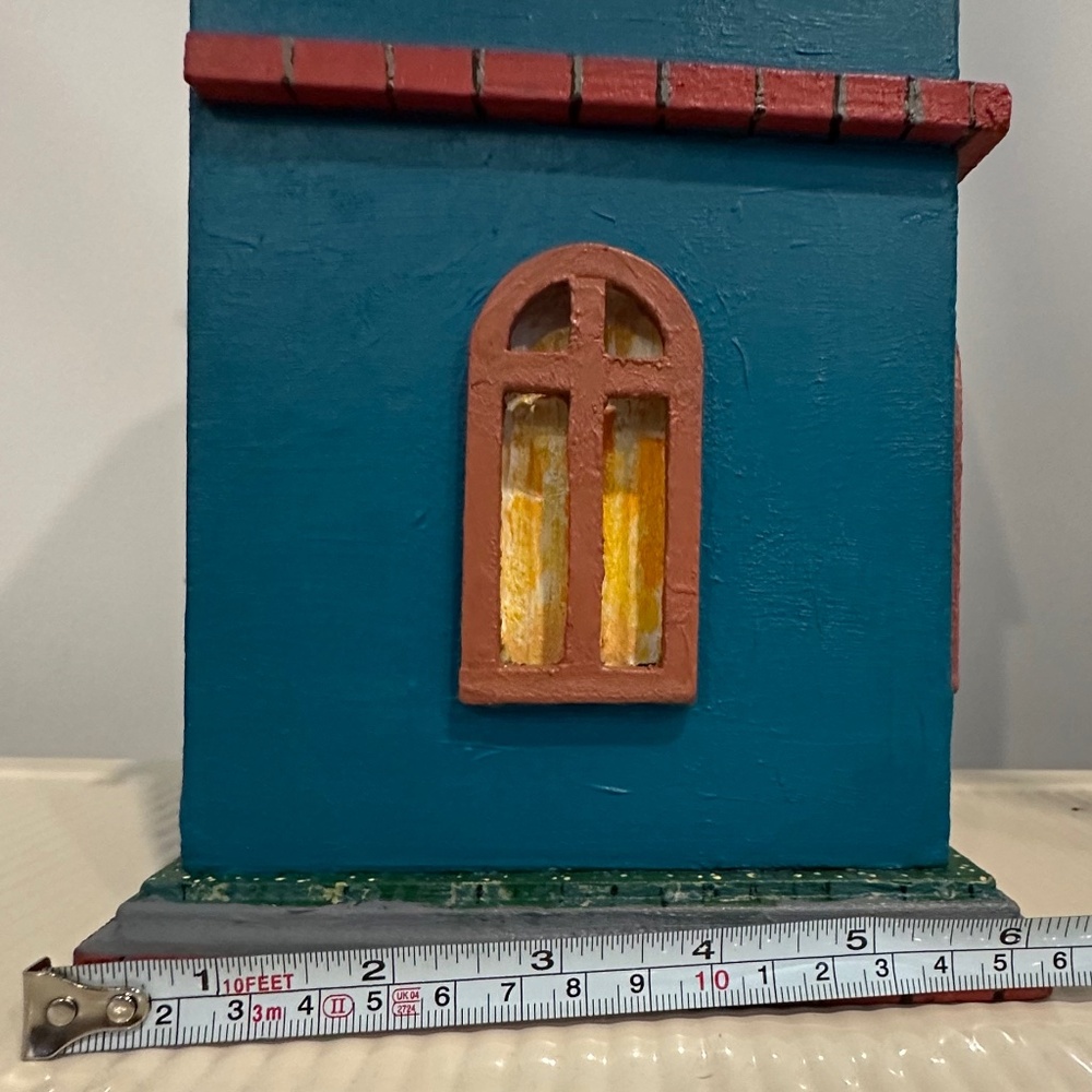 Multicolor Decorative Birdhouse – Bronze Roof, Lighting Accent, 14" Tall - Picture 11 of 11